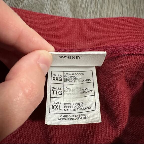 The Disney Store Vintage Red Short Sleeve Mickey Mouse‎ Embroidered Polo Shirt - Picture 7 of 9